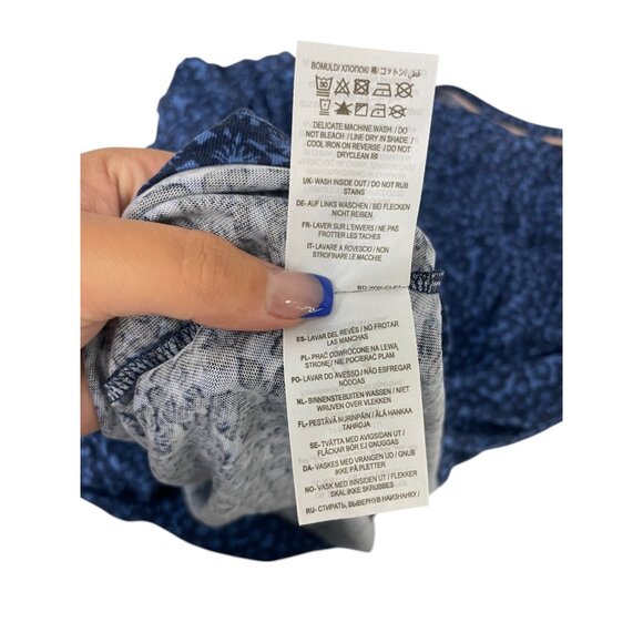 Boden Womens Jersey Midi Dress UK 12 US 8 Blue Floral Scoop Neck D0282 NWT - Picture 8 of 12